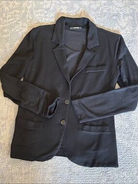 Stitch Fix Classic Black Two-Button Knit Blazer